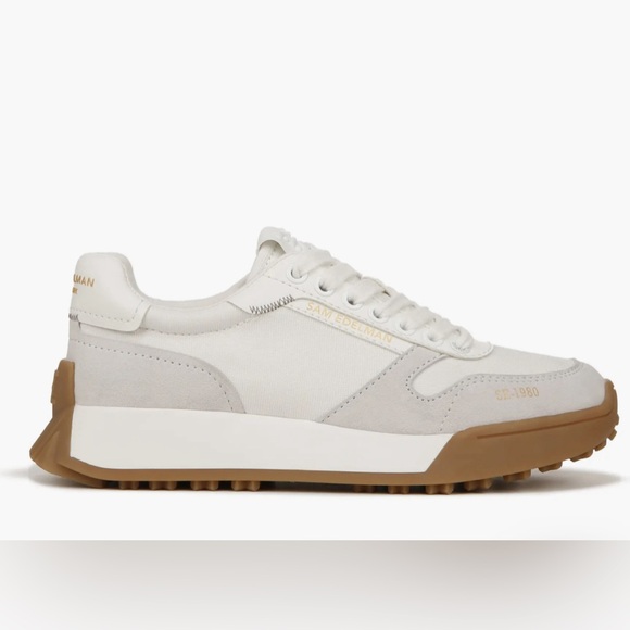 Sam Edelman Layla White Suede Sneaker - Picture 3 of 9